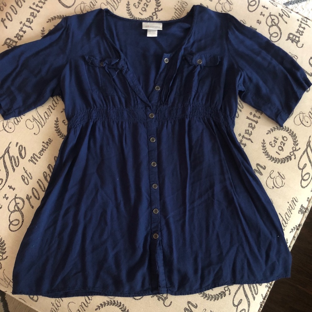 Oh Mamma! Navy Blue Maternity Top